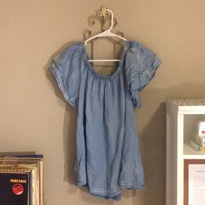 SHE+SKY Denim-look-alike blouse